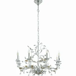 Luminaires Antiques-Luminaires Eglo Lampe suspension Eglo FLITWICK 1 Argenté, 8 lumières