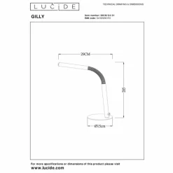Luminaires Lucide Lampes de table Lucide GILLY LED Blanc, 1 lumière* Éclairage Led