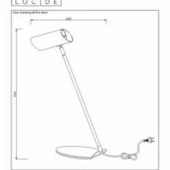 Luminaires Scandinaves-Luminaires Lucide Lampes de table Lucide HESTER Noir, 1 lumière