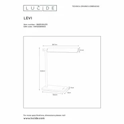 Luminaires Lucide Lampes de table Lucide LEVI LED Noir, 1 lumière* Lampes À Poser