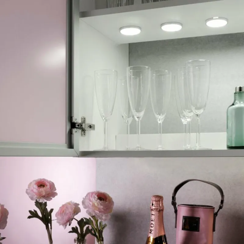 Luminaires Leuchten Direkt lampes pour bandeaux Leuchten Direkt THEO LED Argenté, 3 lumières* Éclairage Led