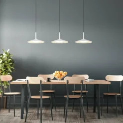 Luminaires Globo Lighting Lampone Suspension LED Blanc, 1 lumière* Éclairage Led