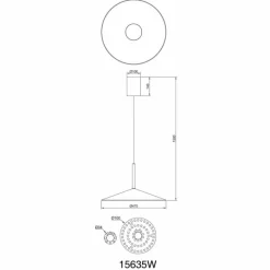 Luminaires Globo Lighting Lampone Suspension LED Blanc, 1 lumière* Éclairage Led