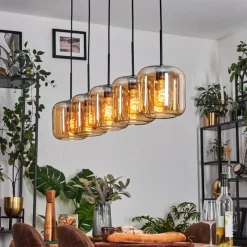 hofstein Lauden Suspension Ambre, 5 lumières