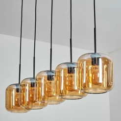 hofstein Lauden Suspension Ambre, 5 lumières