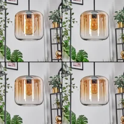 hofstein Lauden Suspension Ambre, Clair, 4 lumières