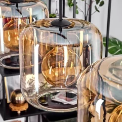 hofstein Lauden Suspension Ambre, Clair, 4 lumières