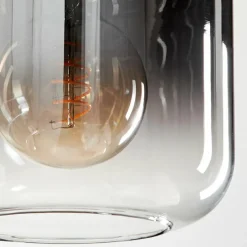 hofstein Lauden Suspension Ambre, Clair, Fumé, 5 lumières