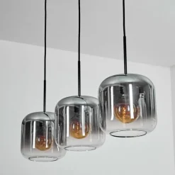 hofstein Lauden Suspension Clair, Fumé, 3 lumières