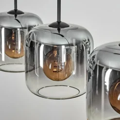 hofstein Lauden Suspension Clair, Fumé, 4 lumières