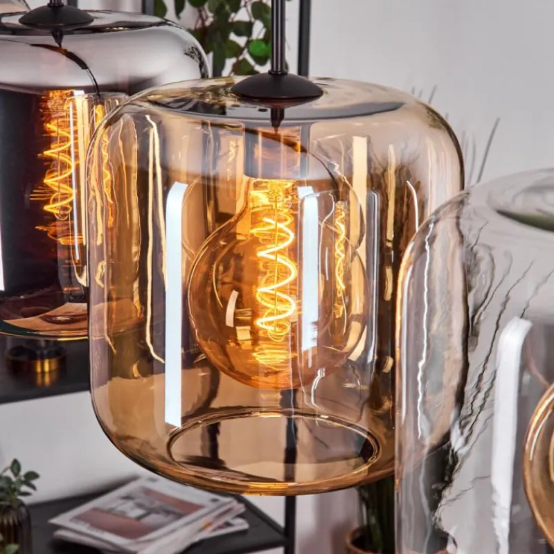 hofstein Lauden Suspension Noir, 4 lumières