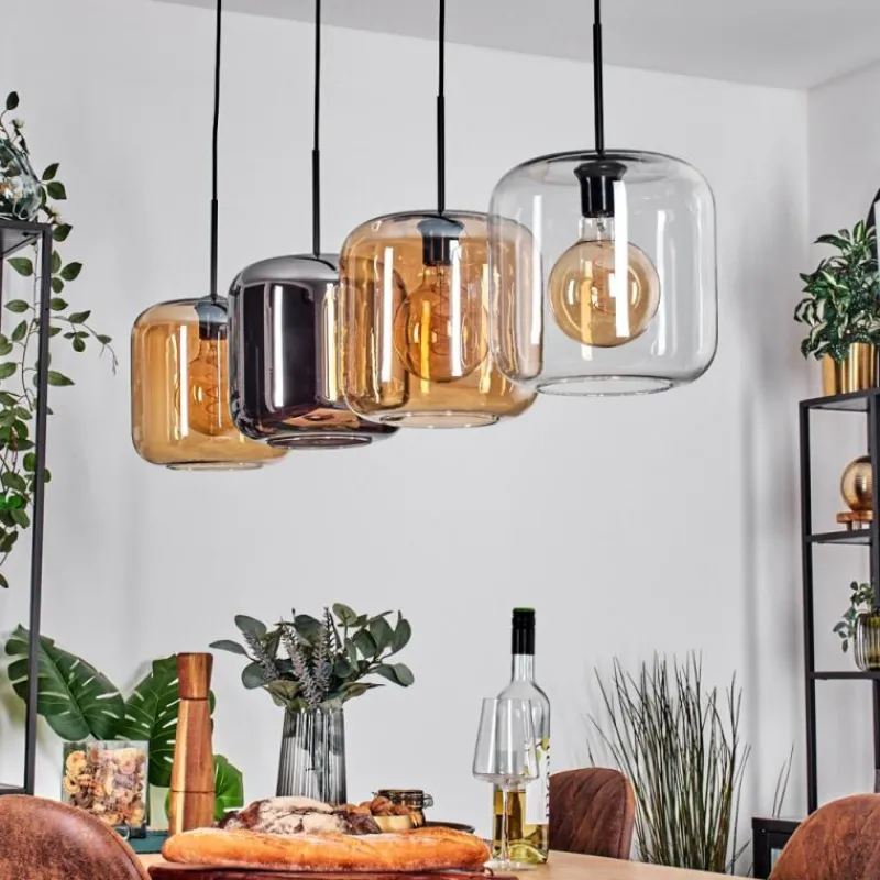 hofstein Lauden Suspension Noir, 4 lumières