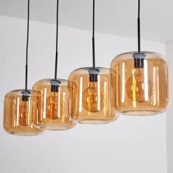 hofstein Lauden Suspension Noir, 4 lumières