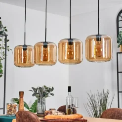 hofstein Lauden Suspension Noir, 4 lumières