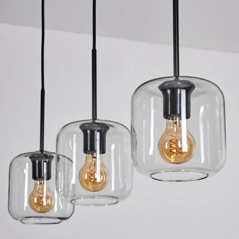 hofstein Lauden Suspension Noir, 3 lumières