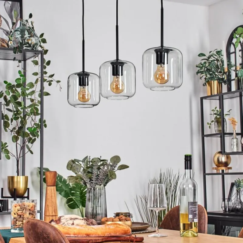 hofstein Lauden Suspension Noir, 3 lumières