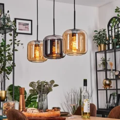 hofstein Lauden Suspension Noir, 3 lumières