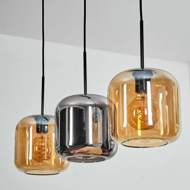 hofstein Lauden Suspension Noir, 3 lumières