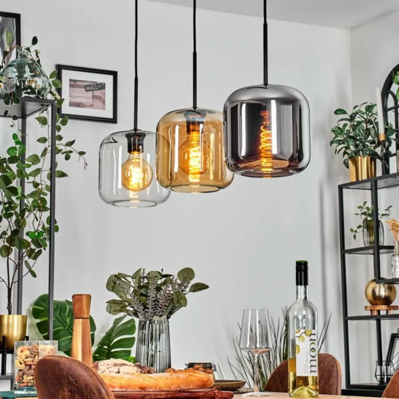 hofstein Lauden Suspension Noir, 3 lumières