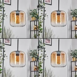 hofstein Lauden Suspension Noir, 4 lumières