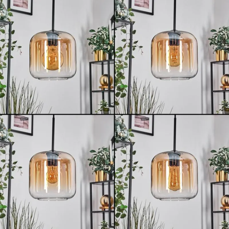 hofstein Lauden Suspension Noir, 4 lumières