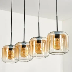 hofstein Lauden Suspension Noir, 4 lumières