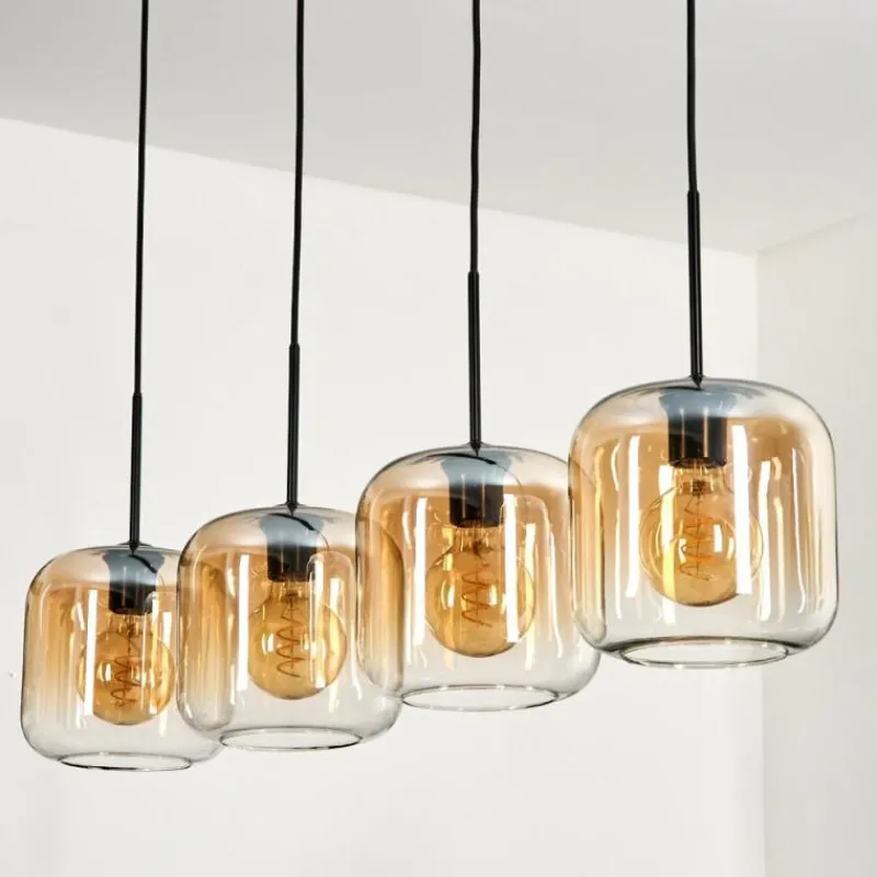 hofstein Lauden Suspension Noir, 4 lumières