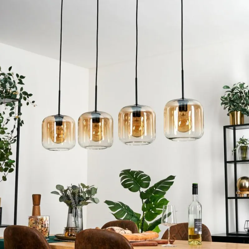 hofstein Lauden Suspension Noir, 4 lumières