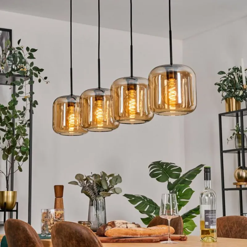 hofstein Lauden Suspension Noir, 4 lumières