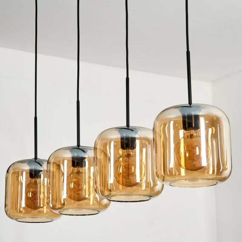 hofstein Lauden Suspension Noir, 4 lumières