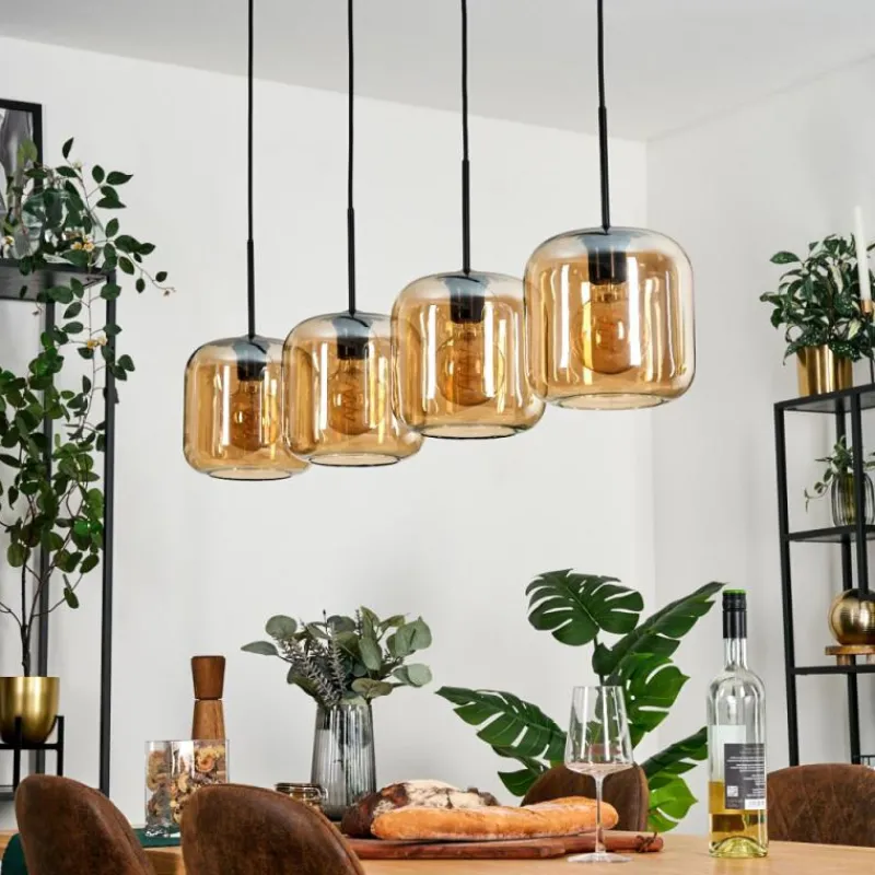 hofstein Lauden Suspension Noir, 4 lumières