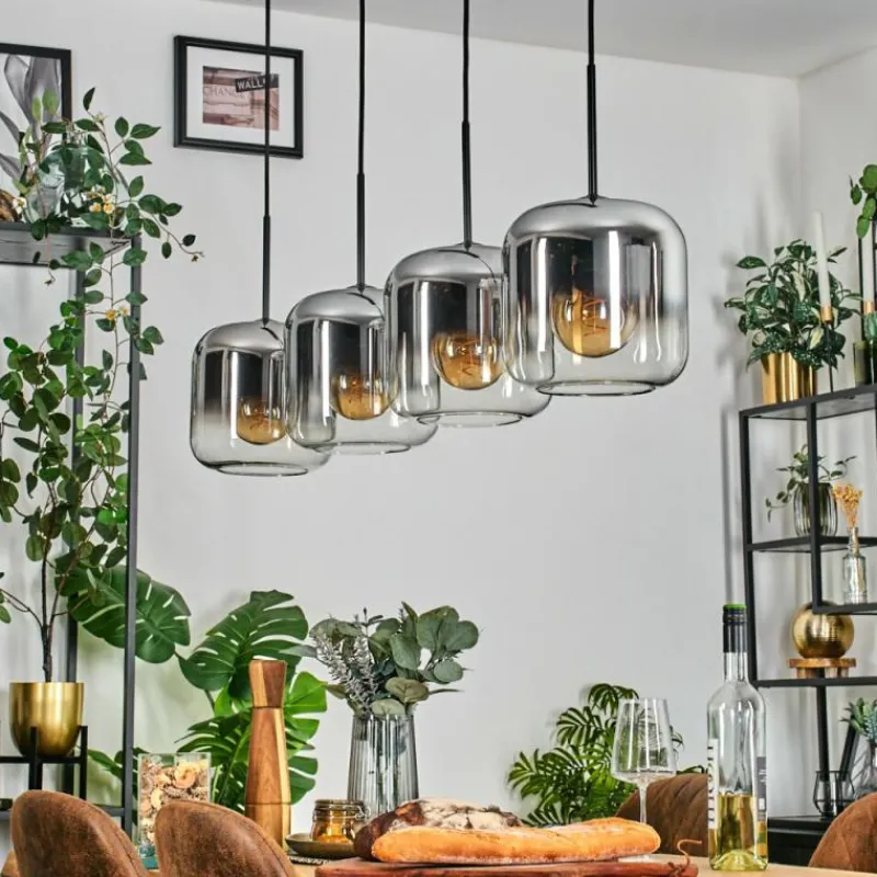 hofstein Lauden Suspension Noir, 4 lumières