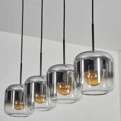 hofstein Lauden Suspension Noir, 4 lumières