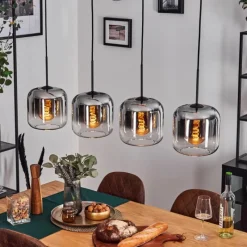 hofstein Lauden Suspension Noir, 4 lumières