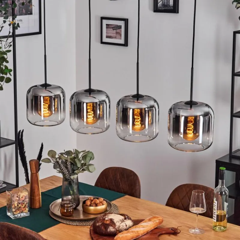 hofstein Lauden Suspension Noir, 4 lumières