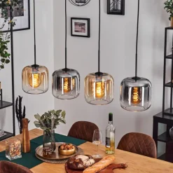 hofstein Lauden Suspension Noir, 4 lumières