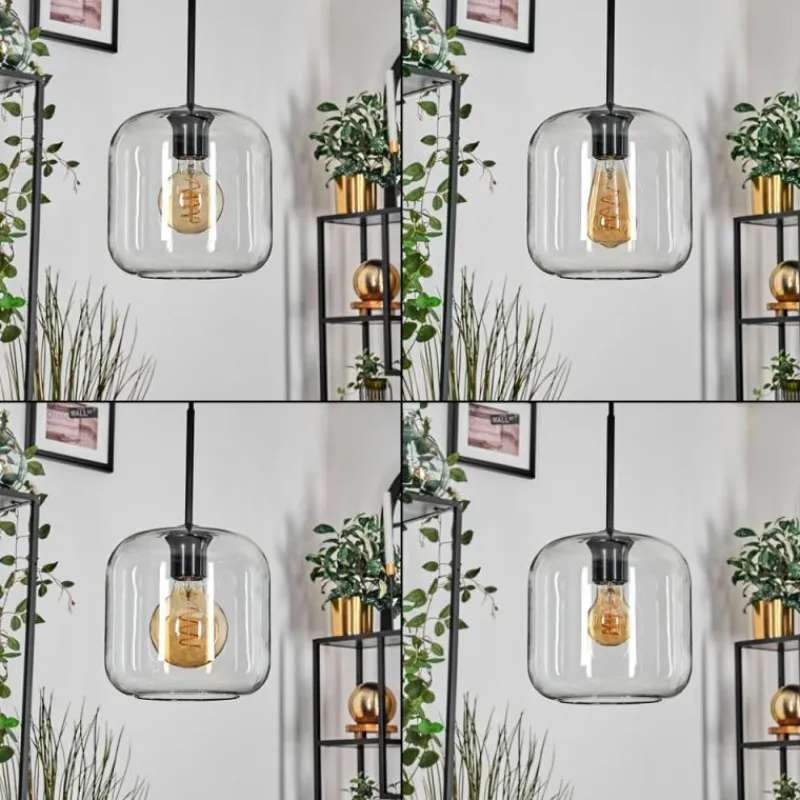 hofstein Lauden Suspension Noir, 4 lumières