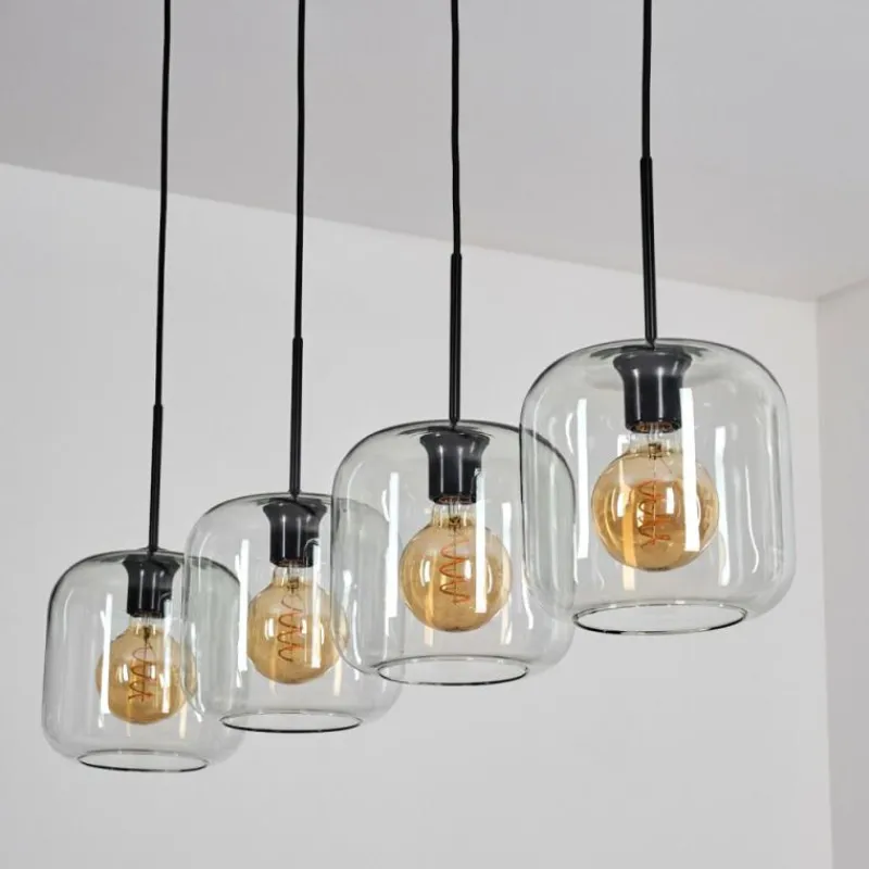 hofstein Lauden Suspension Noir, 4 lumières