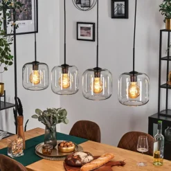 hofstein Lauden Suspension Noir, 4 lumières