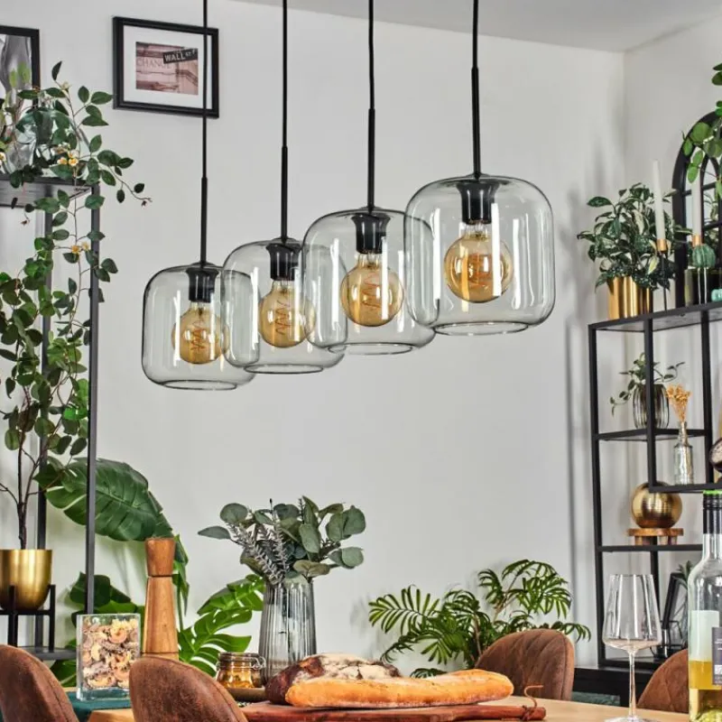 hofstein Lauden Suspension Noir, 4 lumières