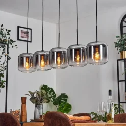 hofstein Lauden Suspension Noir, 5 lumières