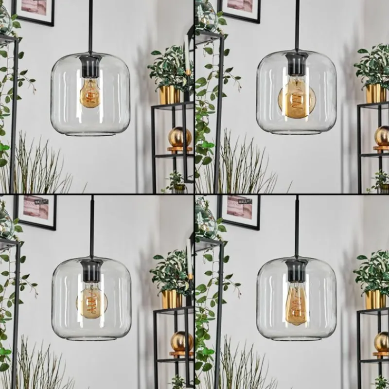 hofstein Lauden Suspension Noir, 5 lumières