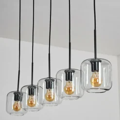 hofstein Lauden Suspension Noir, 5 lumières