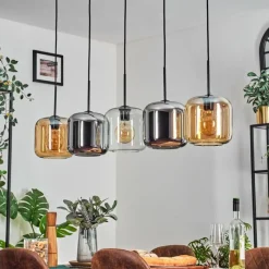 hofstein Lauden Suspension Noir, 5 lumières