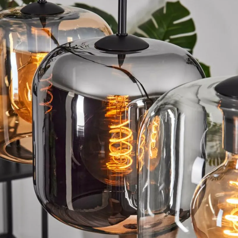 hofstein Lauden Suspension Noir, 5 lumières