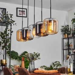 hofstein Lauden Suspension Noir, 5 lumières