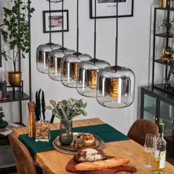 hofstein Lauden Suspension Noir, 5 lumières