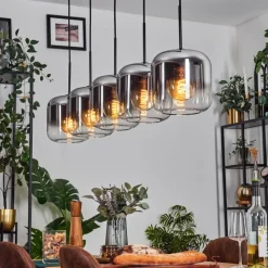 hofstein Lauden Suspension Noir, 5 lumières