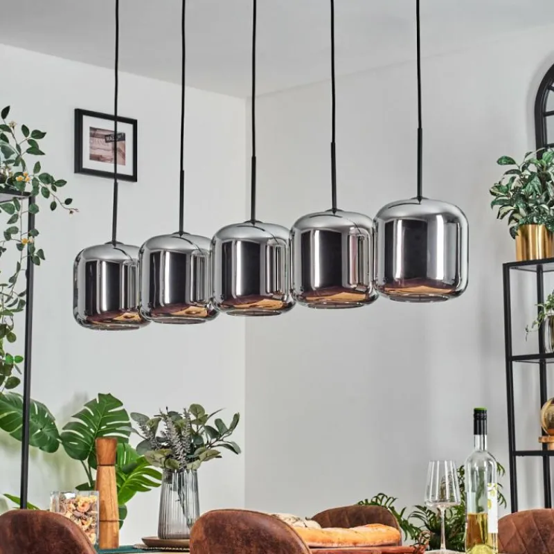 hofstein Lauden Suspension Noir, 5 lumières