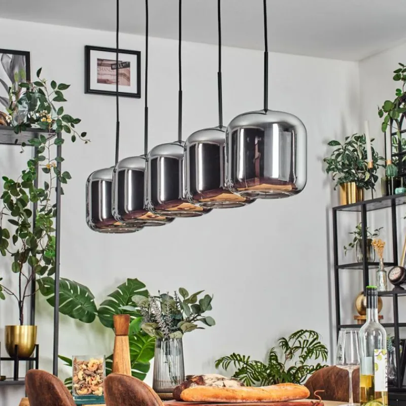 hofstein Lauden Suspension Noir, 5 lumières